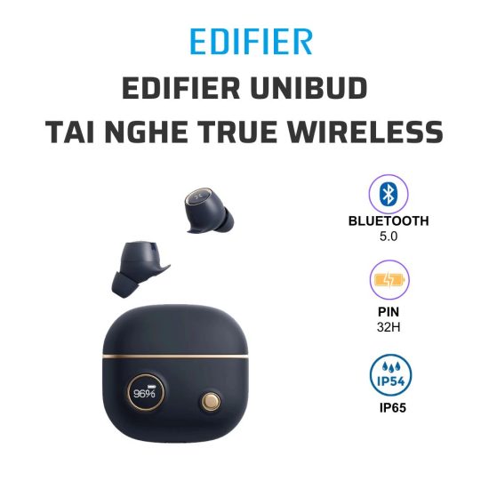 Edifier Unibud, tai nghe true wireless thiết kế cổ điển, chất âm ấn tượng