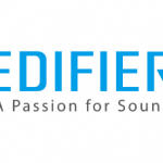 edifier logo with slogan
