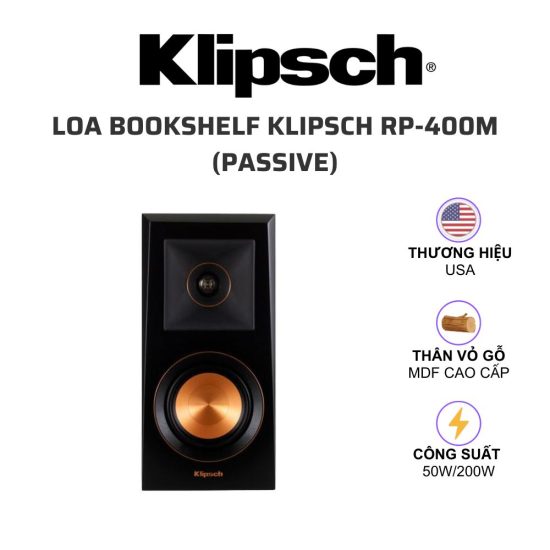 Klipsch RP 400M passive Loa bookshelf 01