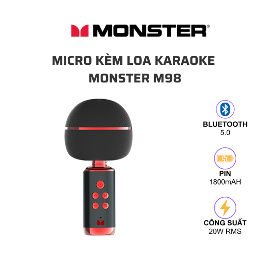 MONSTER M98 micro kem loa karaoke 01