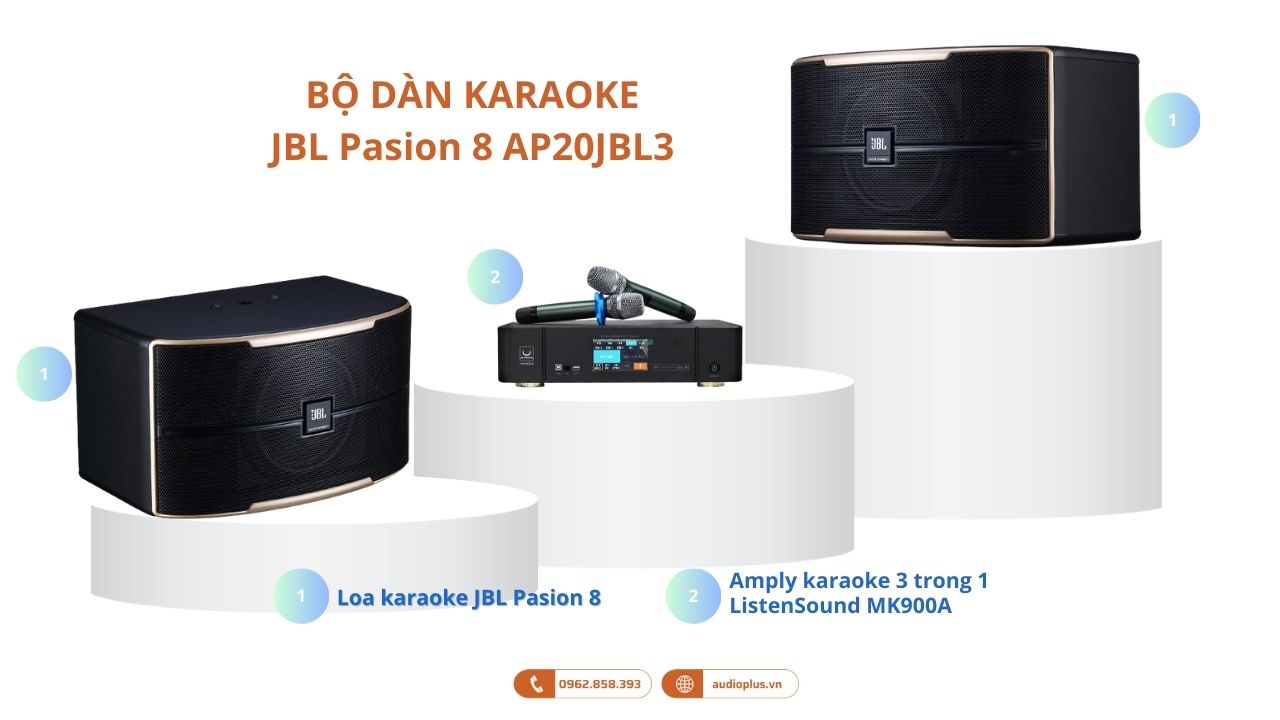 Các thiết bị có trong bộ dàn karaoke JBL Pasion 8 AP20JBL3