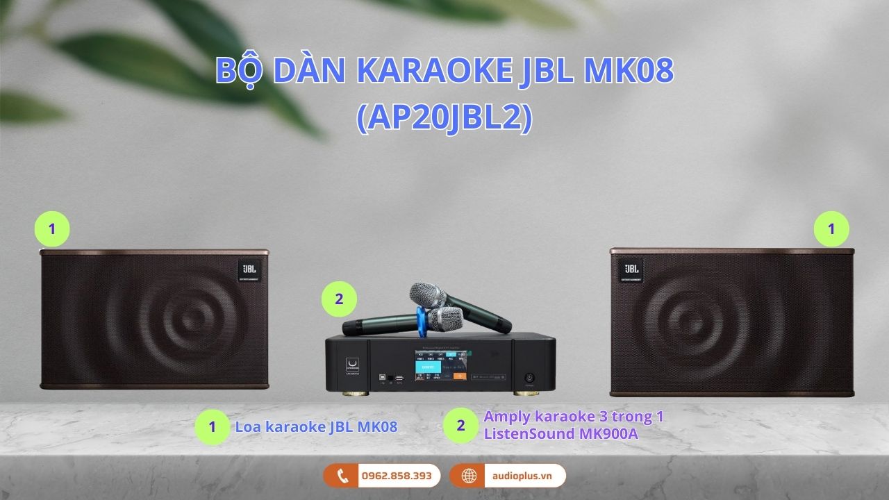 Bộ dàn karaoke JBL MK08 AP20JBL2
