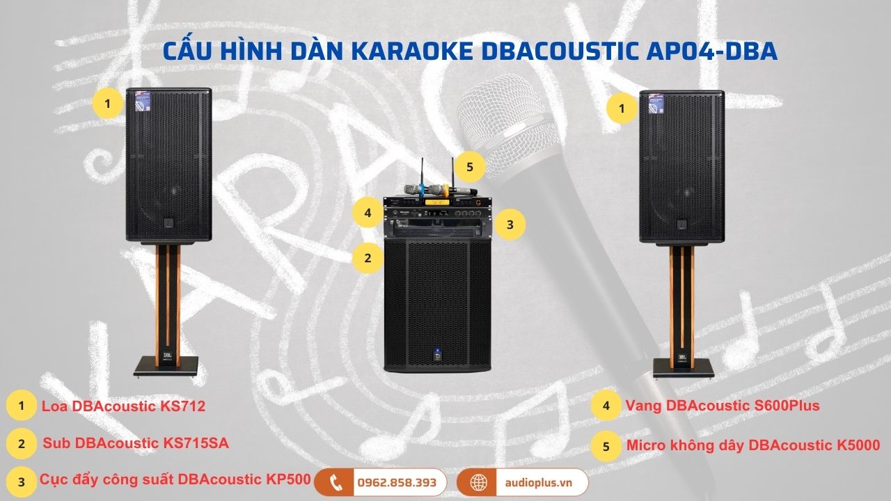 Dàn karaoke DBAcoustic AP04-DBA (30-35m2)