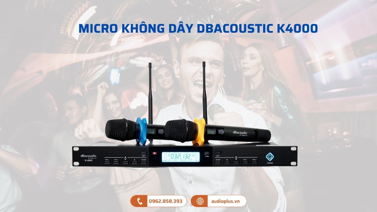 Micro không dây DBAcoustic K4000 có khả năng tự động dò tìm sóng sạch