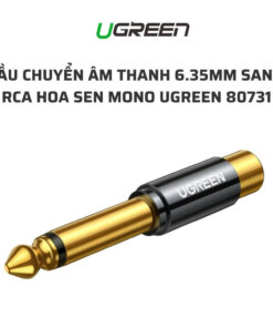 Alternative view of Đầu chuyển âm thanh 6.35mm sang RCA hoa sen mono UGREEN 80731