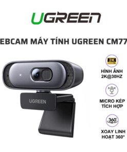 Webcam dùng cho máy tính 2k@30fps 1080p@60fps tích hợp micro cắm cổng USB UGREEN CM778