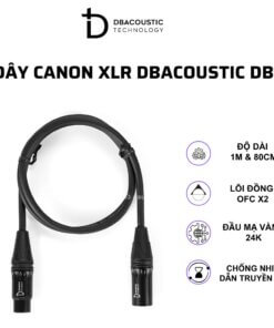 Dây Canon DBacoustic XLR DBJ (2 phân loại 1m & 0.8m, lõi đồng OFC, loại bỏ tạp âm và nhiễu sóng điện từ, độ bền cao)