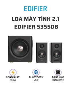 Loa máy tính cao cấp Edifier S355DB (hệ thống 2.1, sub 8 inch bao khỏe, bluetooth mới nhất, mã đẹp tiếng hay)